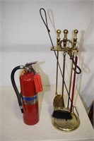FIRE PLACE TOOLS & FIRE EXTINGUISHER ! -A