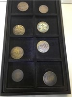 Collection of bronze hooker coins,The Hog Ranch &