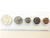 Coin set , 1966 Kennedy half 40% silver & more