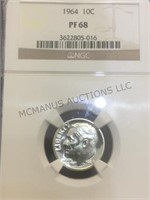 1964 NGC PF68  Silver Roosevelt Dime