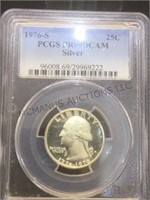 1976-S  PCGS PR69DCAM Silver quarter