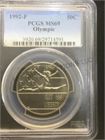 1992-P PCGS MS69 olympic  50 C