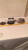 Three antique vintage irons