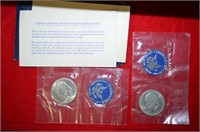 (2) 1971-S Eisenhower Silver Dollar, 40% Silver