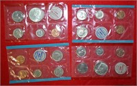 Two 1969 & 1970 Mint Sets w/ Silver Kennedy Half
