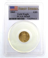 2005 MS69 American Eagle $5 Gold Piece