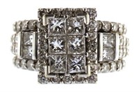 14kt Gold Quad Cut 3.00 ct Diamond Ring