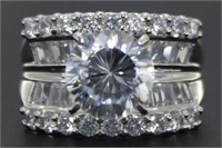 Round Brilliant 5.50 ct White Topaz Designer Ring