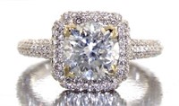 18kt Gold 2.68 ct Round Diamond RIng