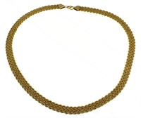 10kt Gold Aurafin 16" - 7.5 mm Designer Necklace