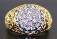 14kt Gold KY Cluster 1/2 ct Diamond Ring