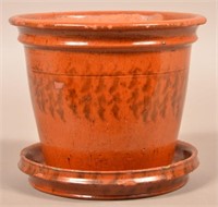 Willoughby Smith Redware Flower Pot.