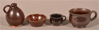 4 Pieces of Miniature/Small Glazed Redware.