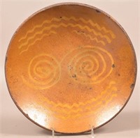Pennsylvania 19th Century Redware Charger.