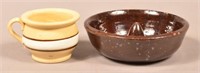 Two Pieces of Miniature Antique Pottery.