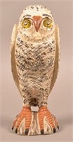 Jonathon Bastian Folk Art Owl Figure Date 2016.