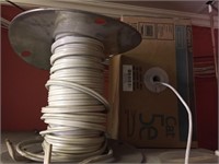 LOT: Roll Electrical Wire & Box Cat 5e Cable
