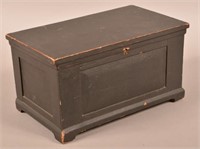 Black Painted Softwood Miniature Chest.