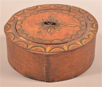 Bentwood Box with Paint Decorated Top.