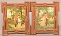 Pair of Tramp Art Picture Frames.