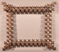 Tramp Art Crown of Thorns Picture Frame.