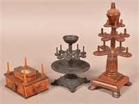 Three Various Antique Sewing Stands.