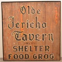 Double Sided Painted Wood Trade Sign.