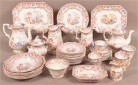 43 Pieces of "Cleopatra" Red Transfer China.