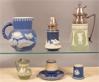 Six Pieces of Antique Jasperware.