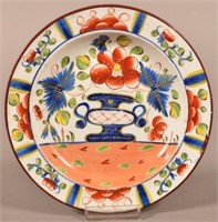 Gaudy Dutch China Urn Pattern Toddy Plate.