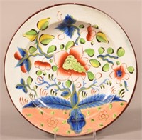 Gaudy Dutch China Dove Pattern Toddy Plate.