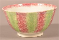 Red and Green Rainbow Spatter Waste Bowl.