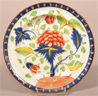 Gaudy Dutch China Grape Pattern Toddy Plate.