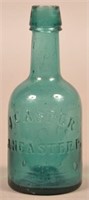 J. Casper, Lancaster, PA Aquamarine Glass Bottle.
