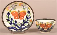 Boleslaw Cybis Butterfly Pattern Cup & Saucer.