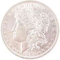 Coin 1886-O Morgan Silver Dollar Almost Unc.