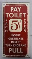 SSP 5 Cent Pay Toilet Plaque