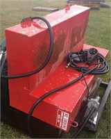 Truck bed diesel fuel tank with electric pump,