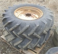 Power-Grip 14.9 x 26 Chevron tire with rim
