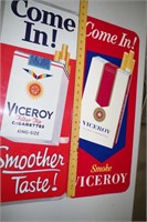 Vice Roy Cigarette signs lot of 2