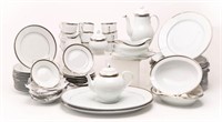 Tiffany & Co. Porcelain Dinnerware, Platinum Band