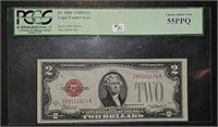 1928-D $2 LT Red Seal Note  PCCG 55
