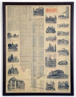 1895 MAP OF HOUSTON HEIGHTS LITHOGRAPH