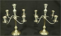 PAIR OF STERLING SILVER CANDELABRA, CIRCA 1960's
