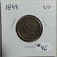 1849  Half Cent  VG