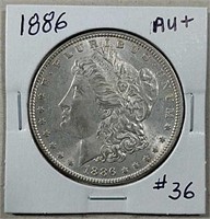 1886  Morgan Dollar  AU+