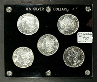 1878-S, 79-S, 80-S, 81-S & 82-S Morgan Dollars BU