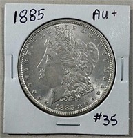 1885  Morgan Dollar  AU+