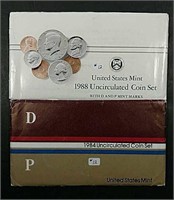 1884 P - D & 1988 D  US. Mint Unc. Sets
