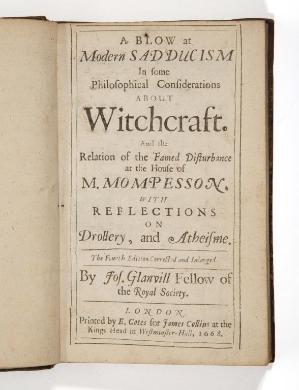 A 1668 copy of A Blow at Modern Sadducism in Some Philosophical Considerations about Witchcraft.